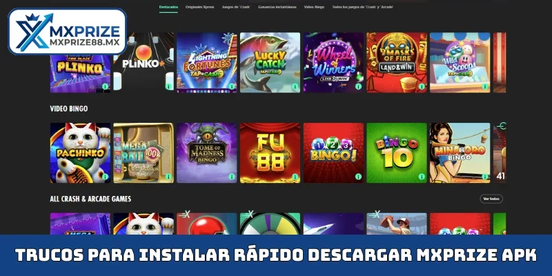 Trucos para instalar rápido al descargar MXPRIZE apk